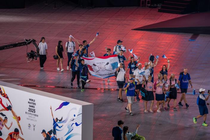 雙北世壯運開幕典禮臺北淡江划船運動選手進場