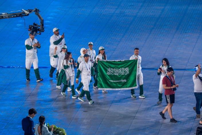 雙北世壯運開幕典禮沙烏地阿拉伯運動選手進場