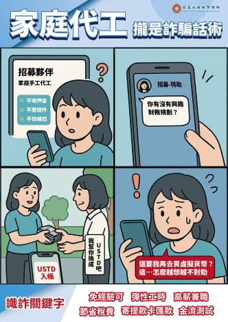 【圖文】A4家庭代工攏是詐騙話術-直式四格漫畫11406