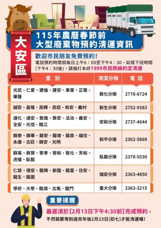 115年大型廢棄物清運單位