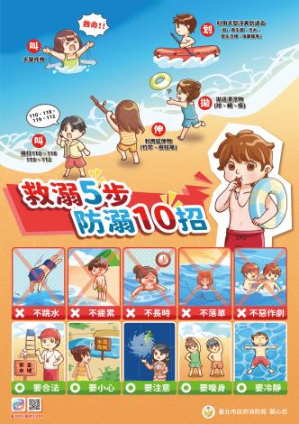 宣導海報1-救溺5步防溺10招