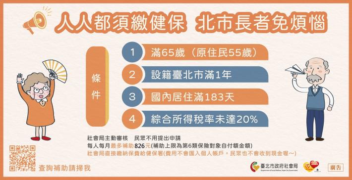人人都須繳健保北市長者免煩惱