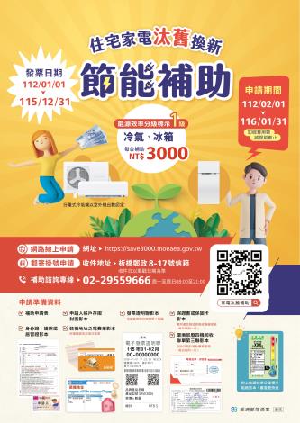 115年度「住宅家電汰舊換新節能補助」