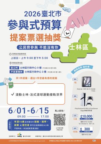 士林區提案票選海報