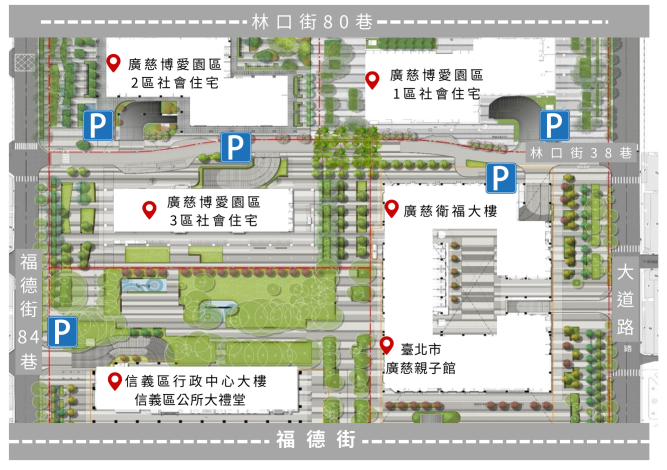 臺北市信義區公所周邊停車場地圖
