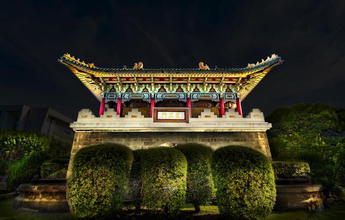相片4-南門(麗正門)燈光修復後模擬夜景