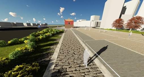 照片9：遠眺北門西側廣場模擬圖