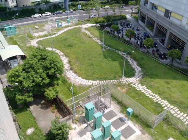 文山運動中心北側用地滯洪池俯視圖