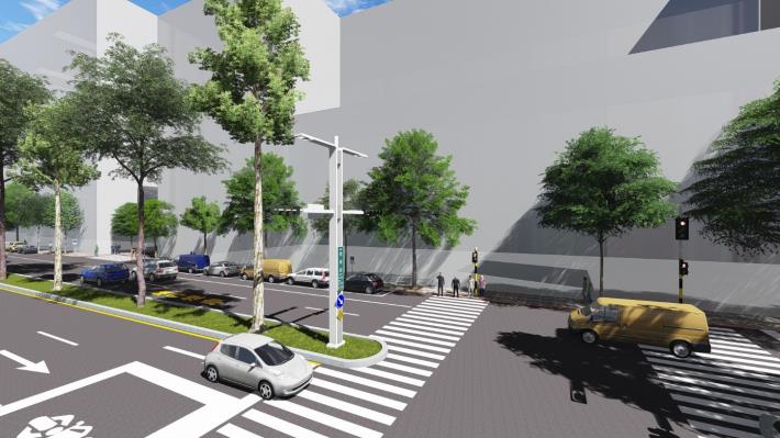 相片7-健康路路燈號誌共桿換裝後模擬圖