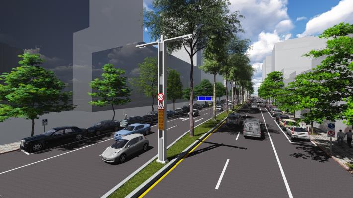 相片9-健康路路燈號誌共桿換裝後模擬圖