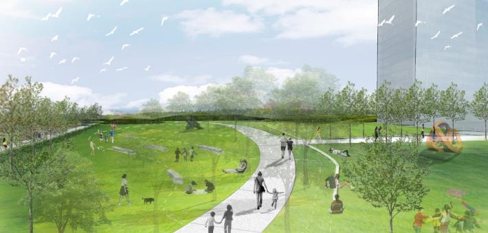 圖13 社子島公1-公4河濱公園規劃願景圖