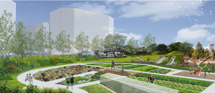 圖14 社子島公5中央生態公園規劃願景圖