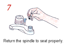 return the spindle to seat properly