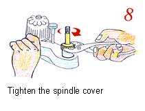 tighten the spindle cover