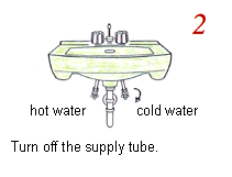 turn off the supply tube