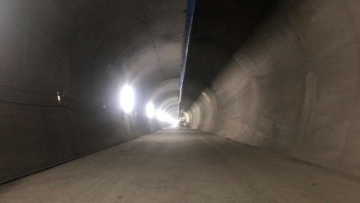 Tunnel lining reinforcement work (completed section)