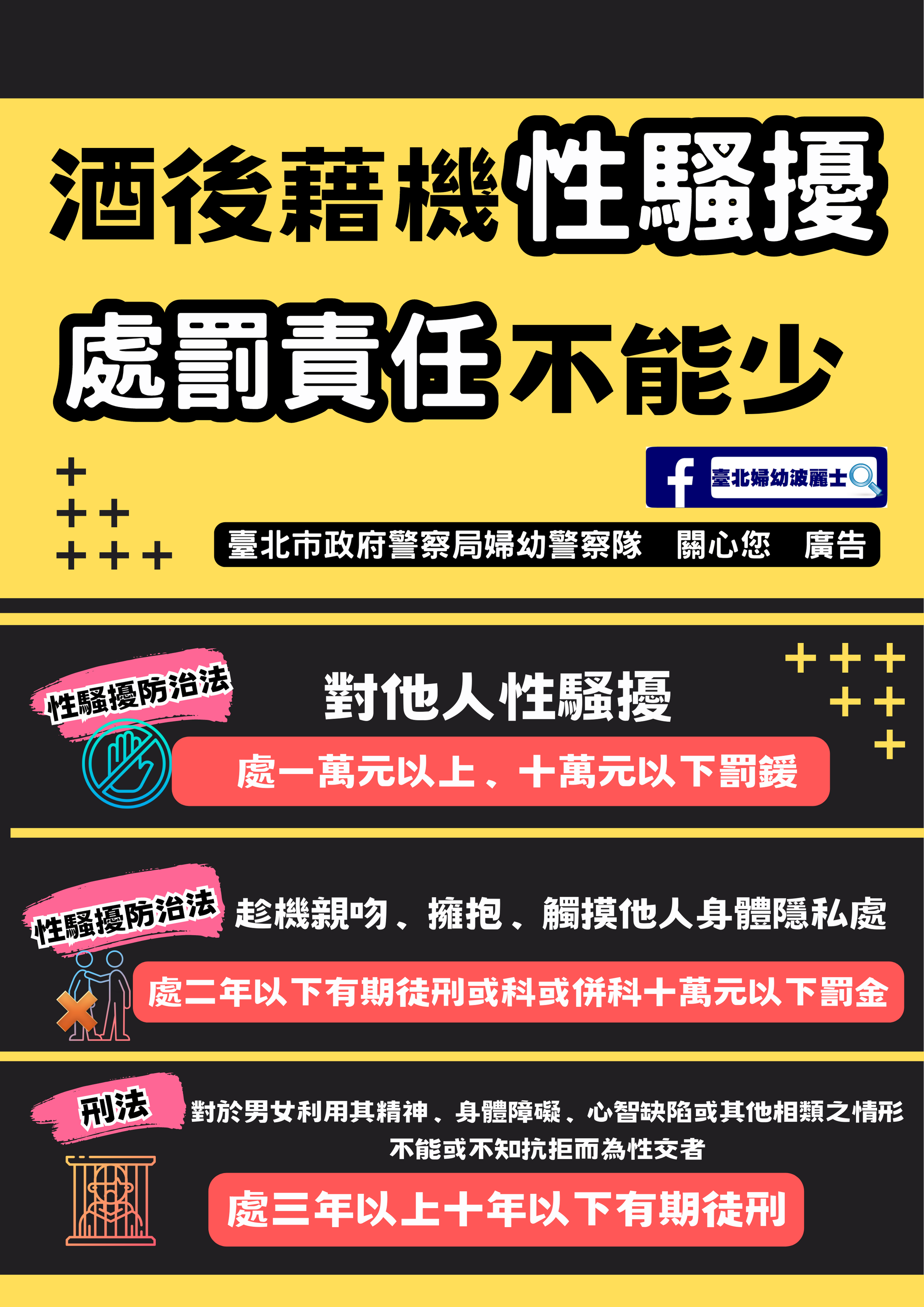 臺北市萬華區公所-里公布欄-【防治宣導】預防性騷擾(性侵害)犯罪行為，尊重他人身體自主權