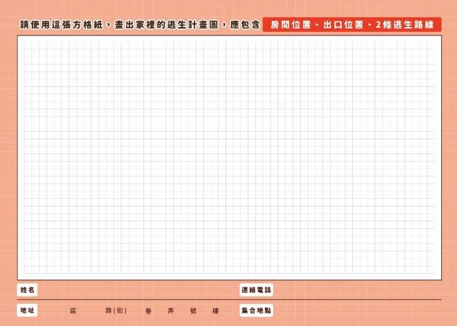畫出家裡的逃生計畫圖