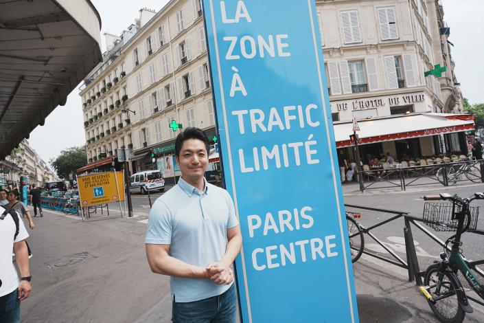 蔣市長考察巴黎限行區