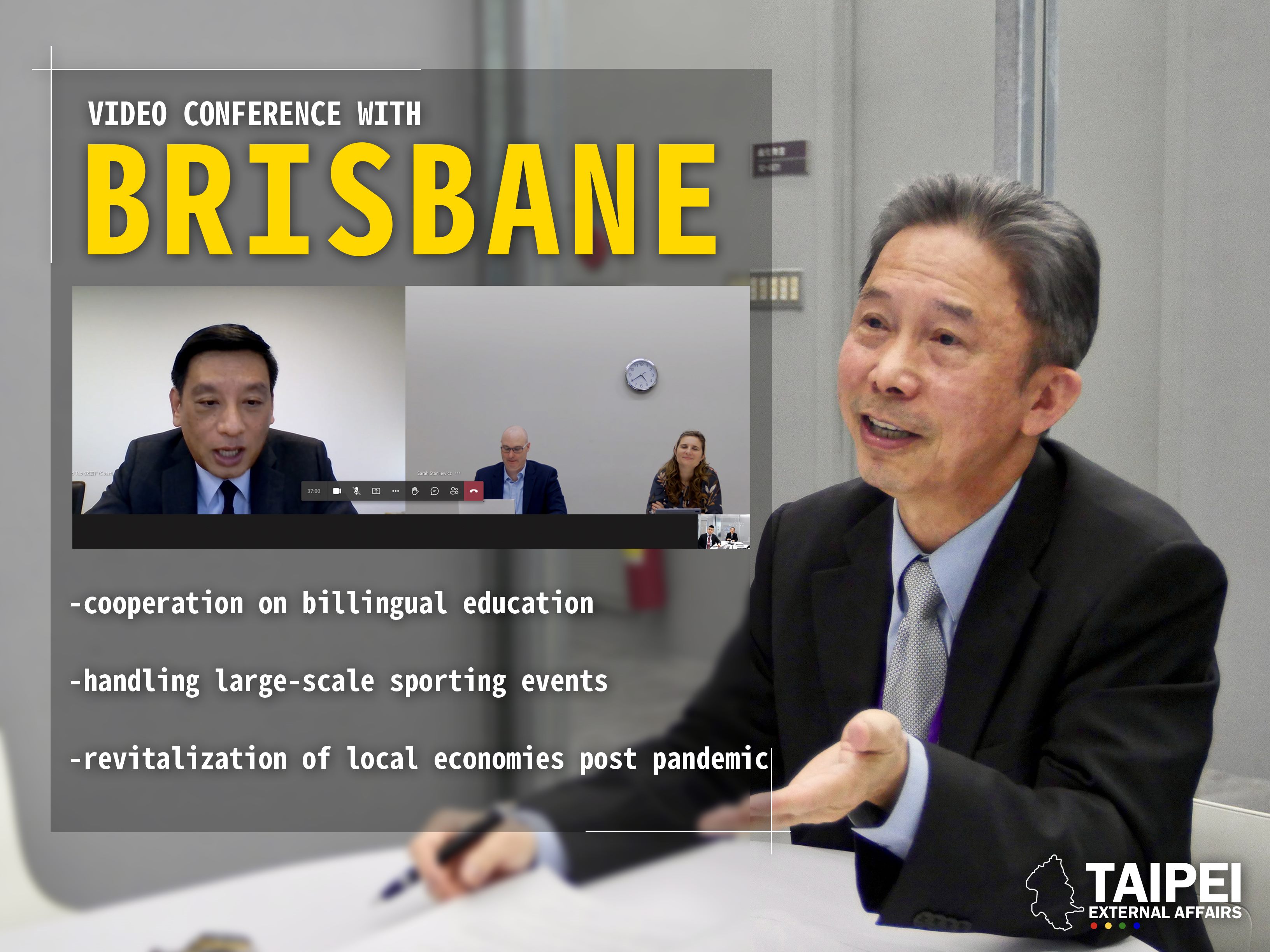 Video Conference Between Taipei and Brisbane