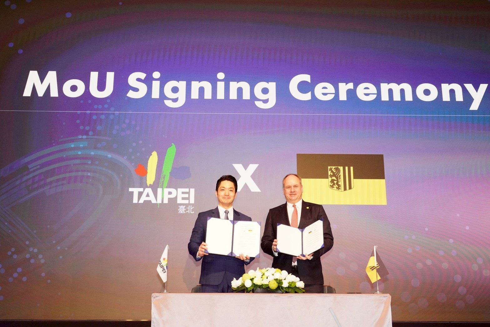 0319-Taipei City and Dresden, Germany signing a memorandum of understanding