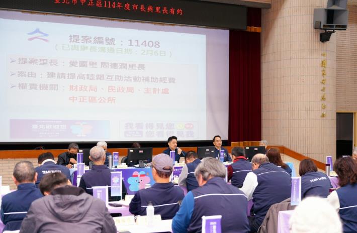 臺北市中正區114年度市長有與里長有約-會議進行中3