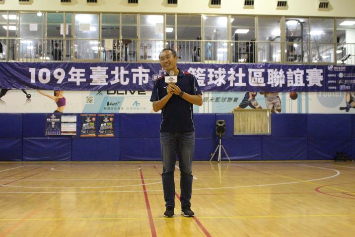 臺北市政府體育局李再立局長致詞感謝所有人員的參與