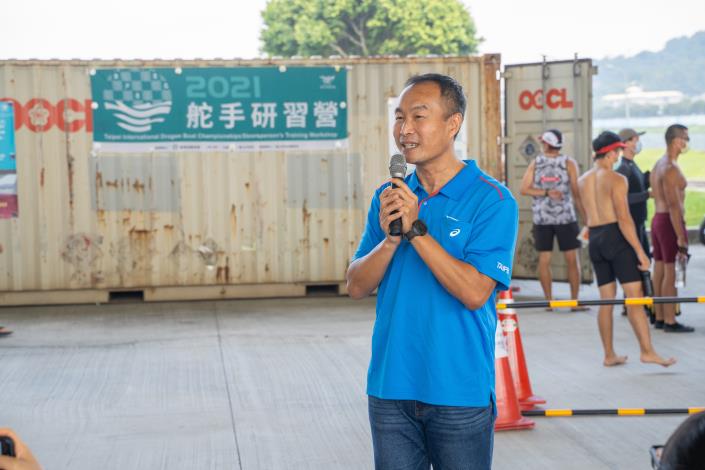 北市體育局李再立局長開訓前特別為現場學員加油勉勵