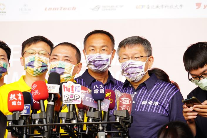 北市柯市長 體育局李再立局長、新北侯市長與教育局張明文局長