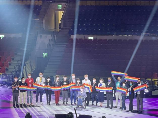 貴賓出席2022臺北亞洲同志運動會開幕式大合照