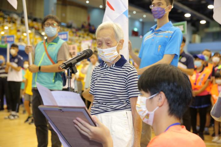 2022銀髮族運動會運動員宣誓-士林區95歲施郭鶼鶼阿嬤活力滿滿
