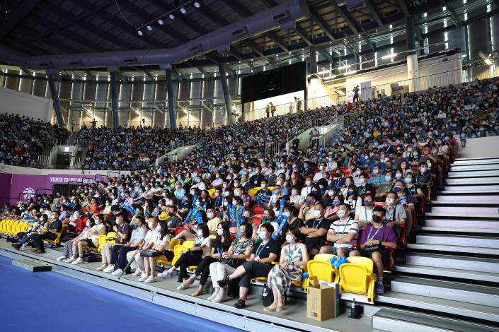 決賽和平籃球館滿座-2022台北羽球公開賽
