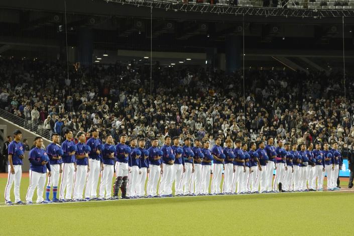 世界棒球12強賽將於臺北市舉行，有望再於大巨蛋開打。圖為去年亞錦賽在大巨蛋開打。