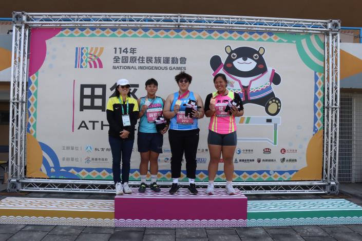 114年原民運北市鉛球好手吳慈恩毫無懸念於公開女子組拿下三連霸.JPG