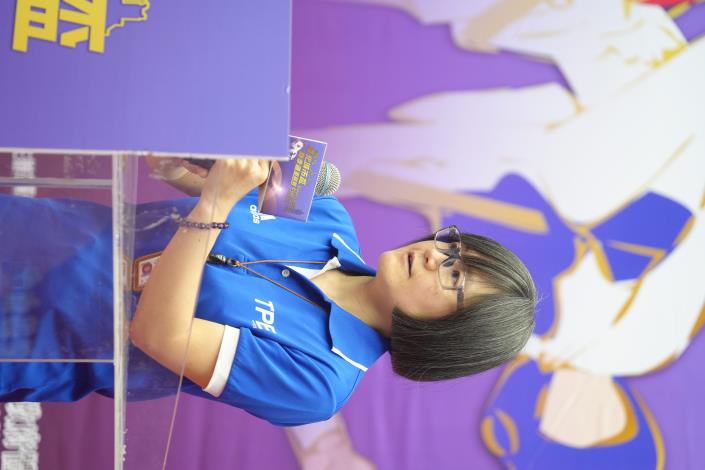 臺北市政府體育局黃力卉專門委員歡迎各城市隊伍前來台北