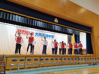 大同學生活潑有勁表演健康操，帶動日本師生一起共舞