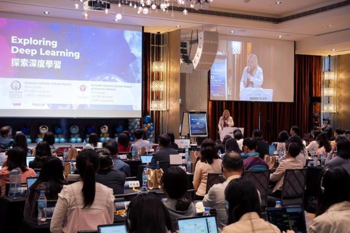 加拿大教育局長Shelley 分享在學校與學區中推動真實深度學習之經驗