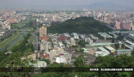 2-2003年芝山岩遺址遠景(照片來源：芝山岩遺址與臺北史前，劉益昌著).JPG