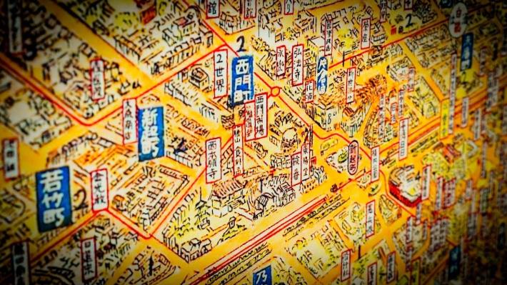 照片3,古地圖中標示之西本願寺