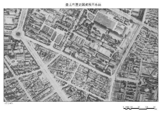 4-1950年代中期時任臺北市長的高玉樹拍板決策拆除違建將羅斯福拓寬至40公尺 (照片來源臺北市政府都市發展局歷史圖資展示系統) 。