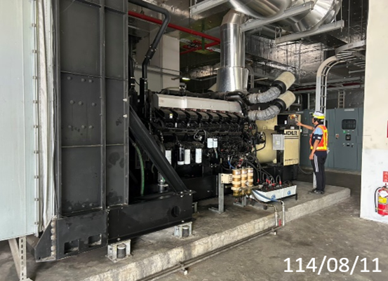 衛工處針對緊急發電機完成防颱準備