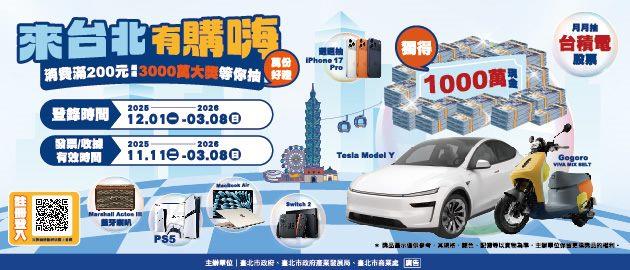 來台北有購嗨消費歡樂抽