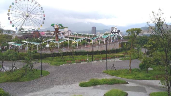 兒童新樂園與美崙公園間無障礙的都市綠廊帶