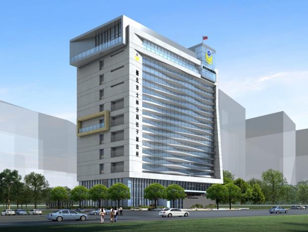 02建築西南向外觀模擬圖