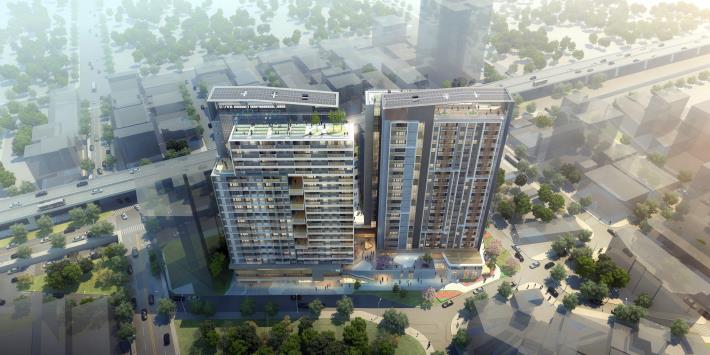 圖2 臺北市中山區錦州社會住宅新建工程西向立面模擬圖