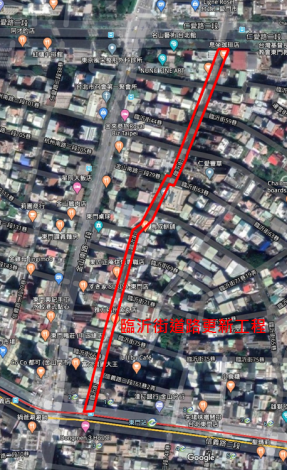 圖01臨沂街（仁愛路至信義路）工程範圍圖