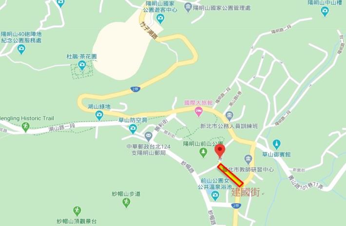 圖1 北投區建國街平面圖