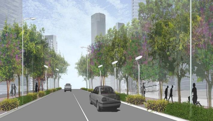 圖3園區主要道路模擬示意