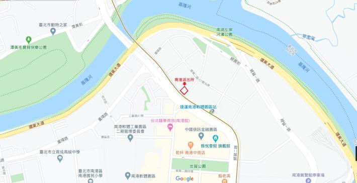 圖1南港派出所平面位置圖