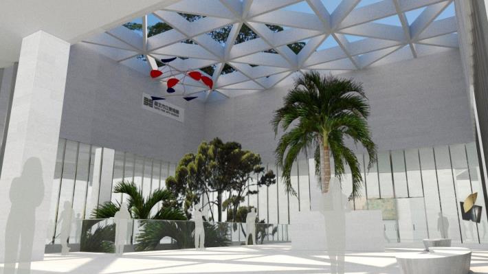 圖5下沉廣場中庭